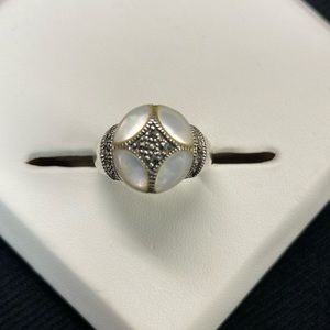 Vintage Estate Marcasite and Opal Sterling Silver ring size 9.5